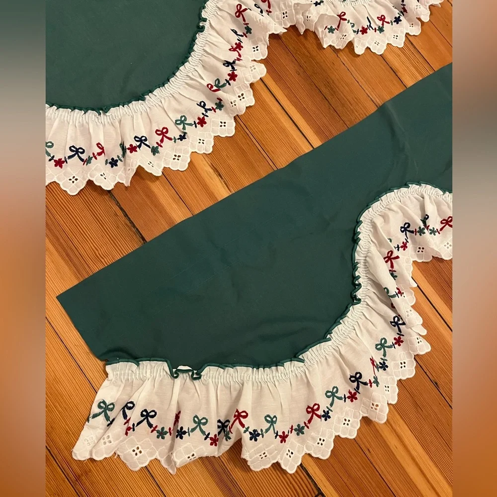 Vintage Embroidered Ruffled Valances
